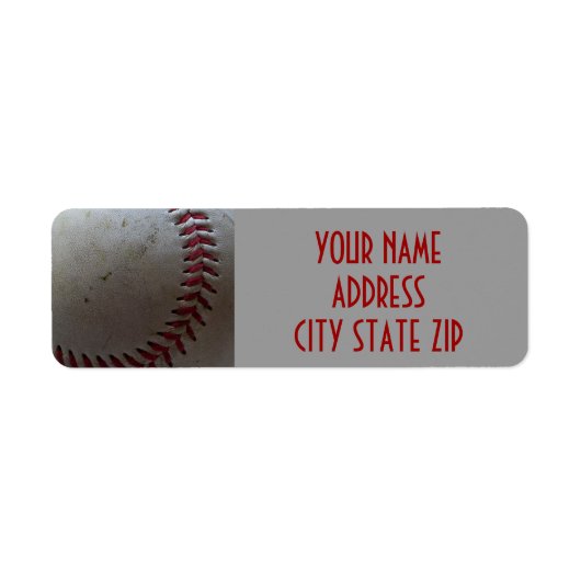 Étiquettes d'adresse de baseball (Devant)