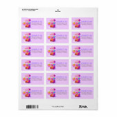 Étiquettes d'adresse de Cotton Candy Ghost Hallowe (Feuille entière)