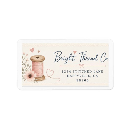 Étiquettes d'adresse de couture mignonnes (Devant)