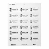 Étiquettes d'adresse de déclaration de diplôme (Feuille entière)