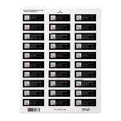 Étiquettes d'adresse de déclaration de photos (Feuille entière)