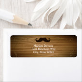 Étiquettes d'adresse de fête de moustache de corde (En situation)