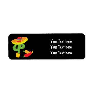 Étiquettes d'adresse de fête mexicaine Cinco De Ma