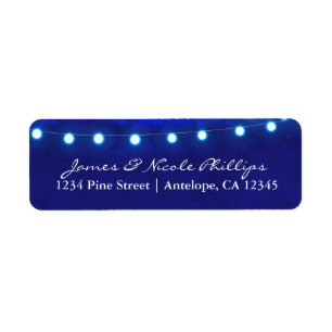 Étiquettes d'adresse de guirlandes lumineuses de n