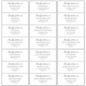 Étiquettes d'adresse de invité de mariage blanches (Devant)