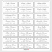 Étiquettes d'adresse de invité de script élégant s (Feuille)