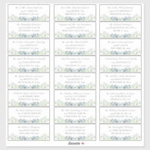 Étiquettes d'adresse de invité de verdure de sauge