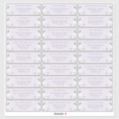 Étiquettes d'adresse de invité d'orchidées à l'aqu (Feuille)