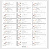 Étiquettes d'adresse de invité modernes (Feuille)