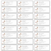 Étiquettes d'adresse de invité modernes (Devant)