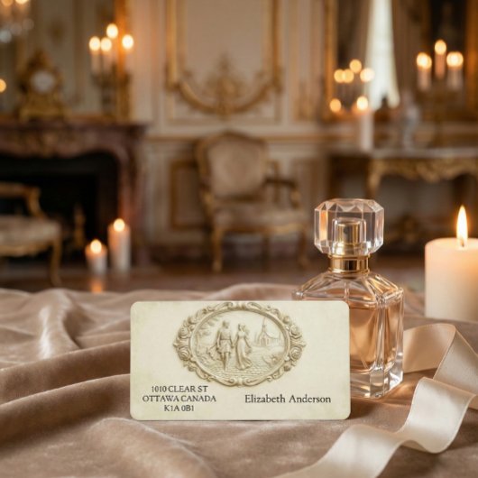 Étiquettes d'adresse de la période victorienne rom