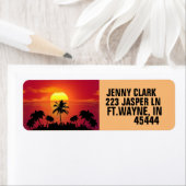 ÉTIQUETTES D'ADRESSE DE LA PLAGE TROPICALE DE COUC (En situation)