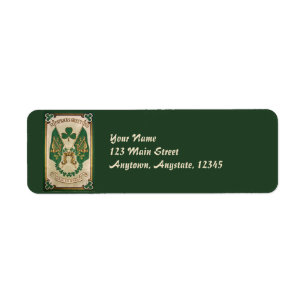 Étiquettes d'adresse de la Saint-Patrick vintage