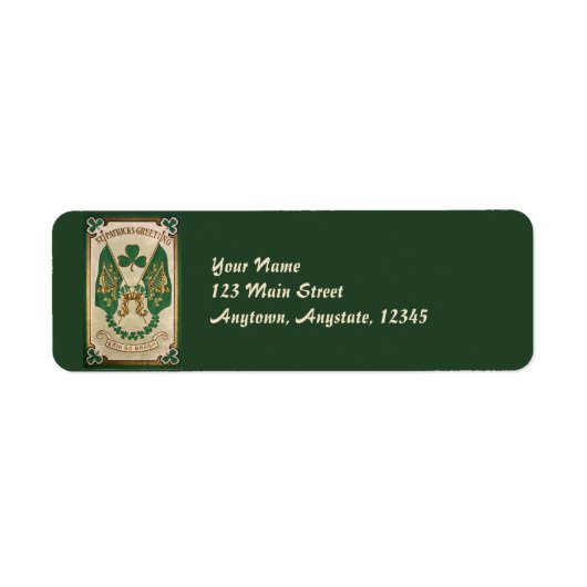 Étiquettes d'adresse de la Saint-Patrick vintage (Devant)