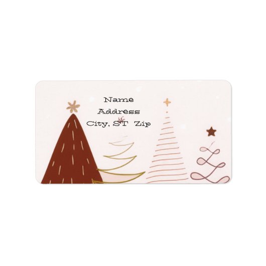Étiquettes d'adresse de l'arbre de Noël (Devant)