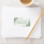 Étiquettes d'adresse de mariage avec feuillage d'e (En situation)