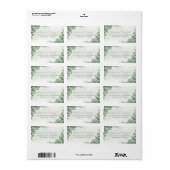 Étiquettes d'adresse de mariage avec feuillage d'e (Feuille entière)