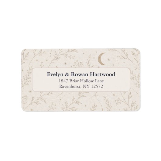Étiquettes d'adresse de mariage céleste (Devant)