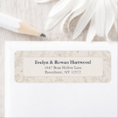 Étiquettes d'adresse de mariage céleste (En situation)