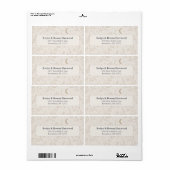 Étiquettes d'adresse de mariage céleste (Feuille entière)