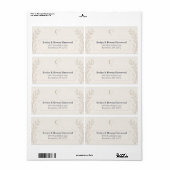 Étiquettes d'adresse de mariage céleste (Feuille entière)