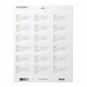 Étiquettes d'adresse de mariage classique Rose Bla (Feuille entière)