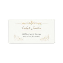 Étiquettes d'adresse de mariage élégantes