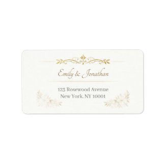 Étiquettes d'adresse de mariage élégantes