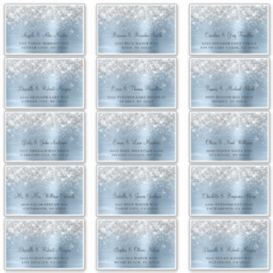 Étiquettes d'adresse de mariage en feuille d'alumi