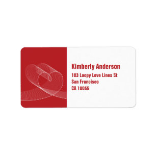 Étiquettes d'adresse de mariage Love Loopy Heart R