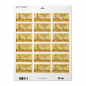 étiquettes d'adresse de mariage nautique d'ancre r (Feuille entière)