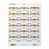 Étiquettes d'adresse de mariage rustique tournesol (Feuille entière)