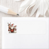 Étiquettes d'adresse de Noël fantaisistes (En situation)