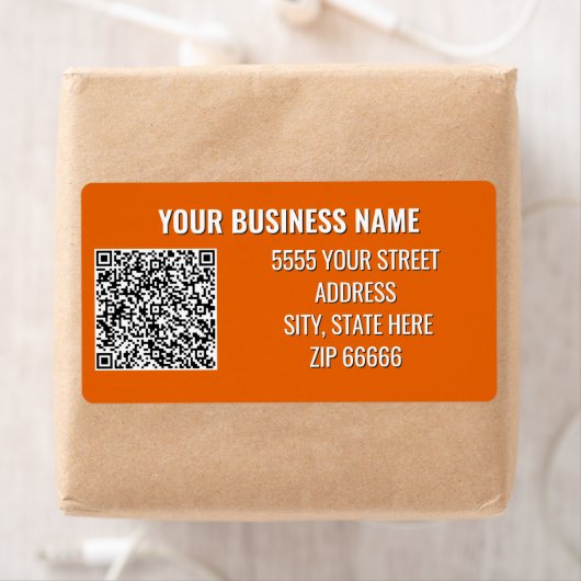 Étiquettes d'adresse de nom de code QR à marque pe (En situation)