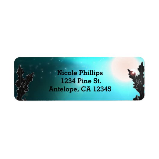 Étiquettes d'adresse de nuit bleue de Crépuscule à (Devant)