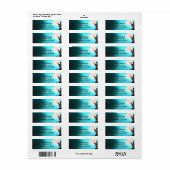 Étiquettes d'adresse de nuit bleue de Crépuscule à (Feuille entière)