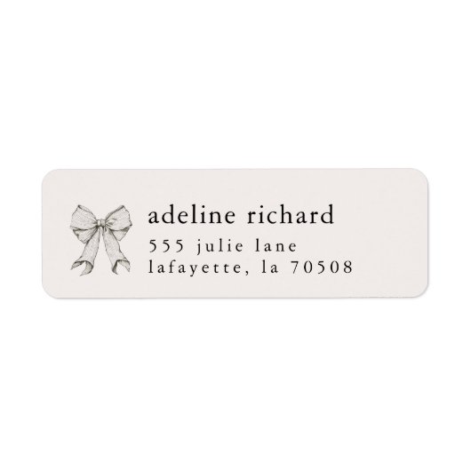 Étiquettes d'adresse de remise de diplômes à nœud (Devant)