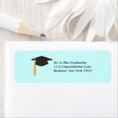 Étiquettes d'adresse de remise de diplômes avec bo (En situation)