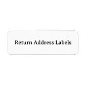 Étiquettes d'adresse de retour (Devant)