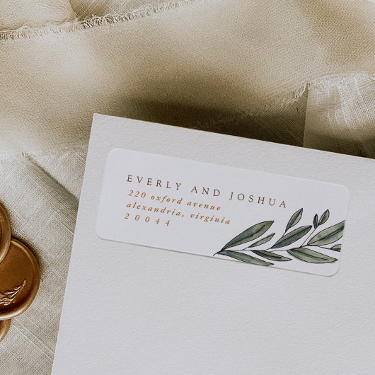 Étiquettes d'adresse de retour À feuillage persist