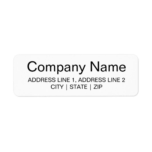 Étiquettes d'adresse de retour à grande impression (Devant)