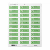 Étiquettes d'adresse de retour à monogramme de mar (Feuille entière)