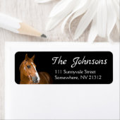 Étiquettes d'adresse de retour à thème Cheval (En situation)