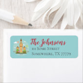 Étiquettes d'adresse de retour à thème Londres Ang (En situation)