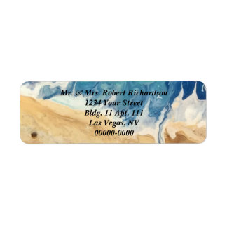 Étiquettes d'adresse de retour Abstrait de plage-5