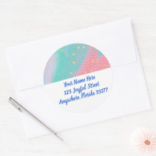 Étiquettes d'adresse de retour abstraites pastel m