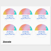 Étiquettes d'adresse de retour abstraites pastel m (Feuille)