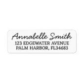 Étiquettes d'adresse de retour/adresse de retour p (Devant)