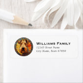 Étiquettes d'adresse de retour Airedale Terrier (En situation)