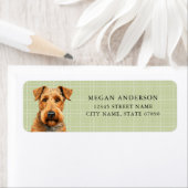 Étiquettes d'adresse de retour Airedale Terrier (En situation)